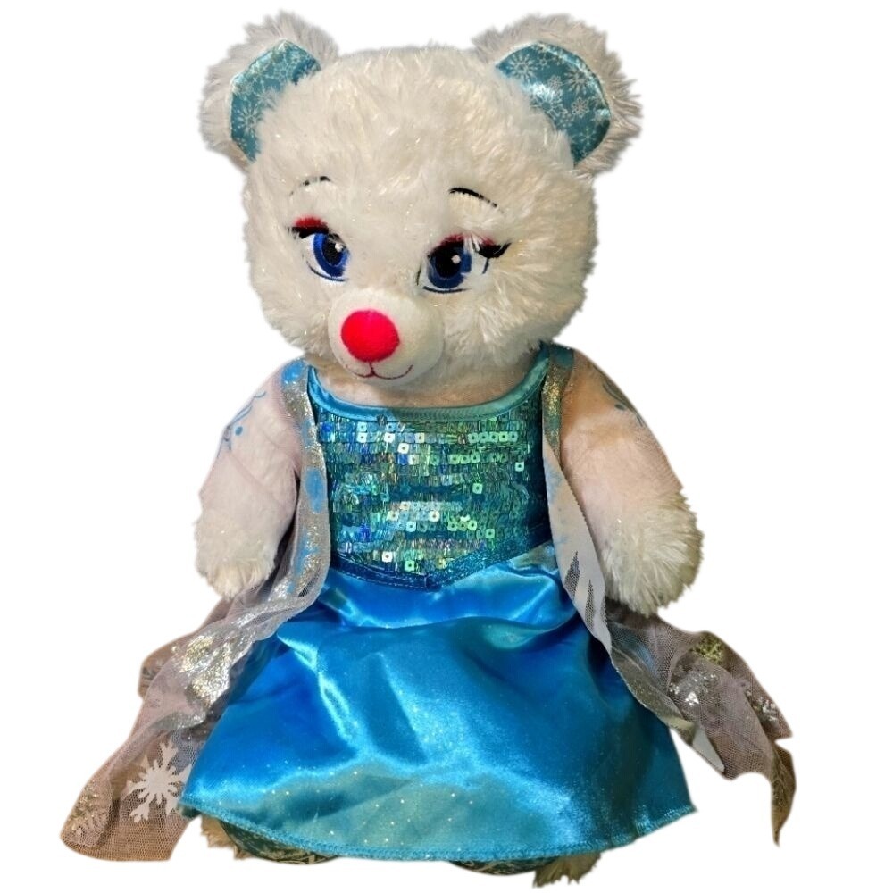Build-a-Bear Frozen Disney‎ Elsa; backpack, wig, removable dress and 1 shoe